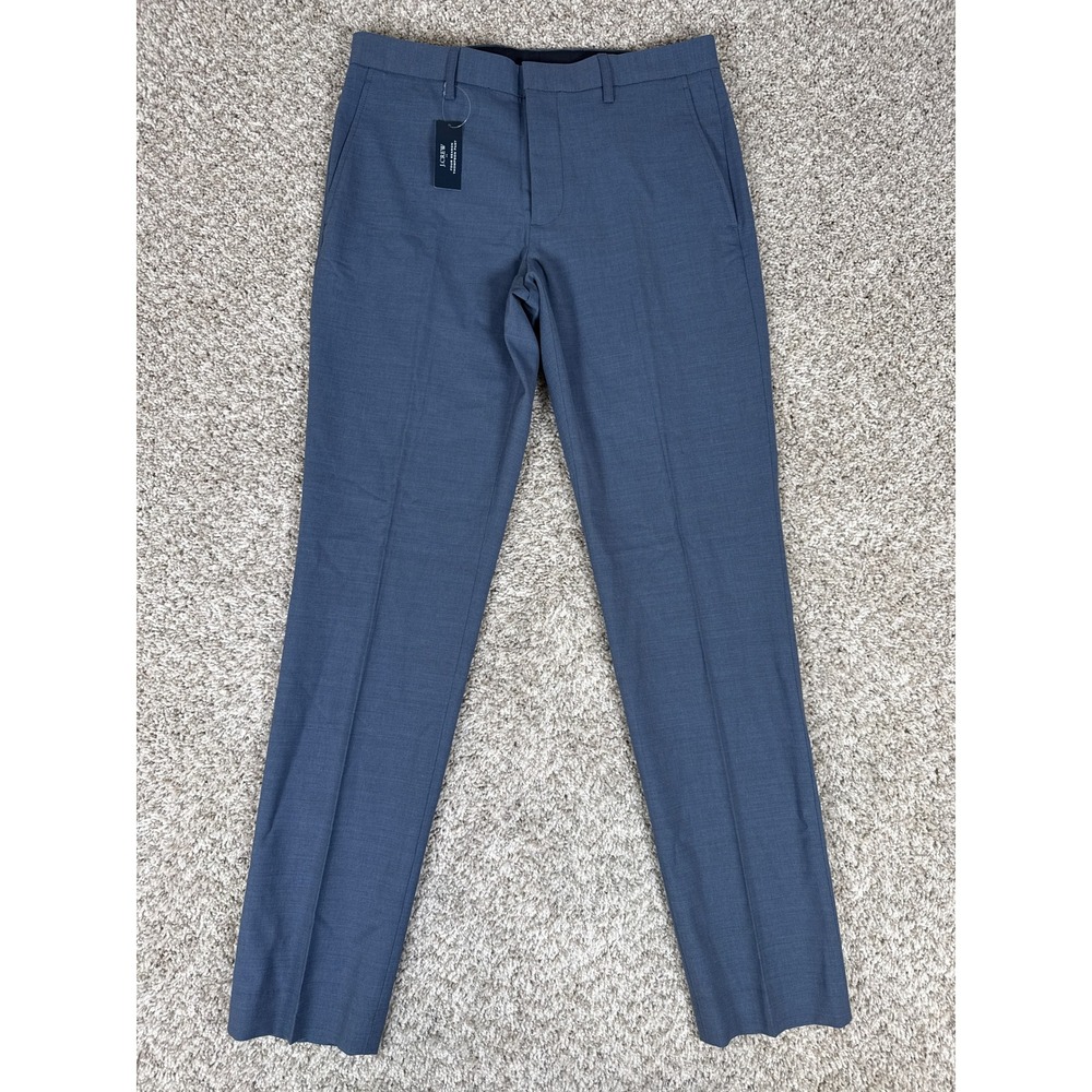 J. Crew Factory Men's Dress Pants in Slate Blue